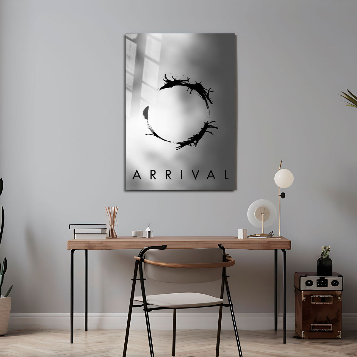 Flex Designs Metal Poster Arrival Minimalist 5 x 7" Home Goods - Movie 2016 Movie Metal Poster