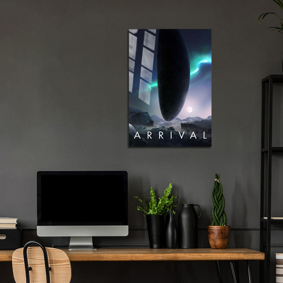 Flex Designs Metal Poster Arrival Theatrical 24 x 36" Home Goods - Movie 2016 Movie Metal Poster