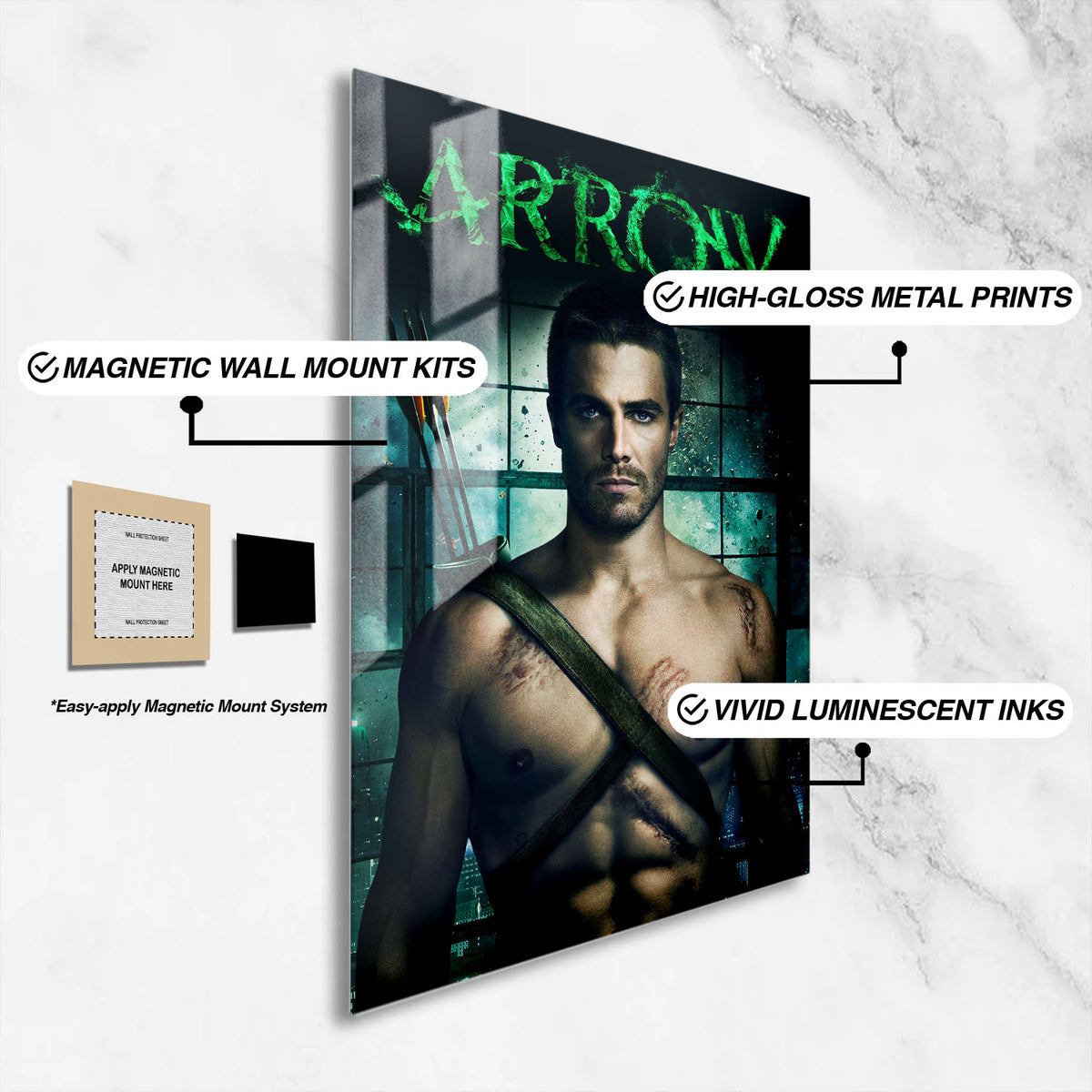 Flex Designs Metal Poster Arrow Official 16 x 24" Home Goods - TV Show 2012 TV Show Metal Poster