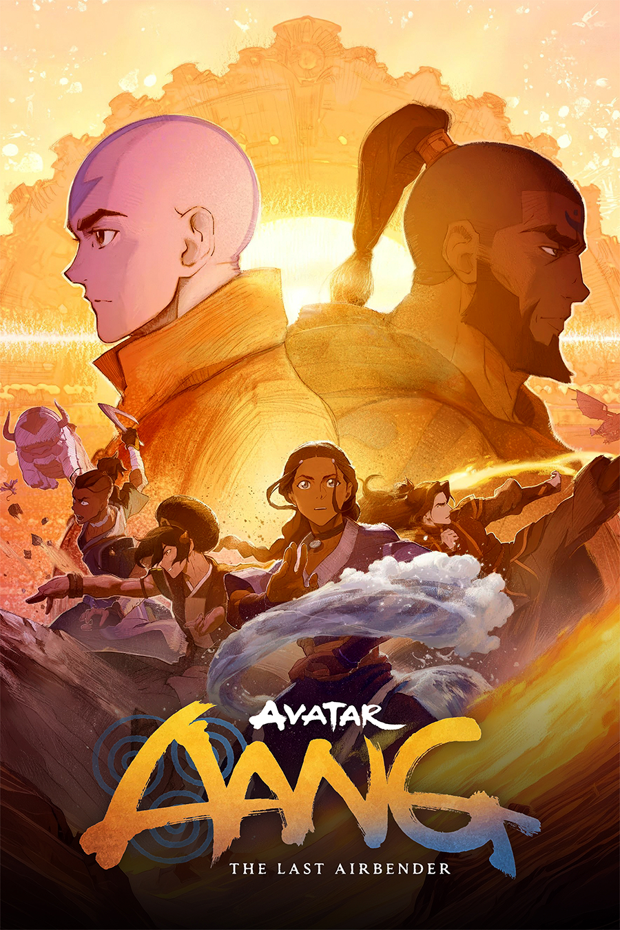 Flex Designs Metal Poster Avatar Aang The Last Airbender Cartoon 11 x 17" Home Goods - TV Show 2026 TV Show Metal Poster