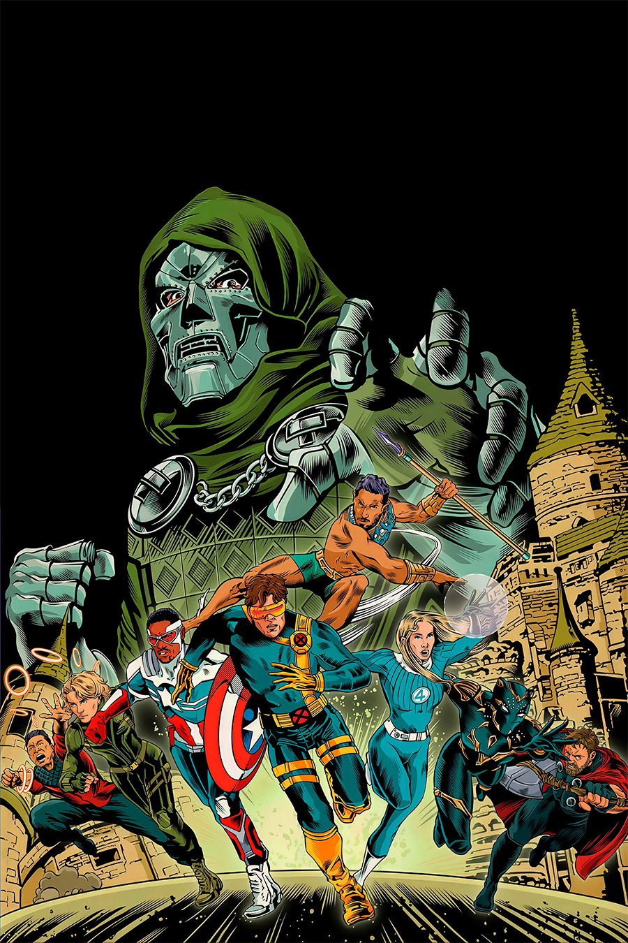 Flex Designs Metal Poster Avengers Doomsday Cartoon 11 x 17" Home Goods - Movie 2026 Movie Metal Poster