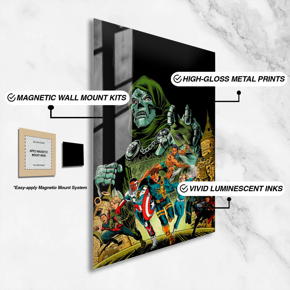 Flex Designs Metal Poster Avengers Doomsday Cartoon 16 x 24" Home Goods - Movie 2026 Movie Metal Poster