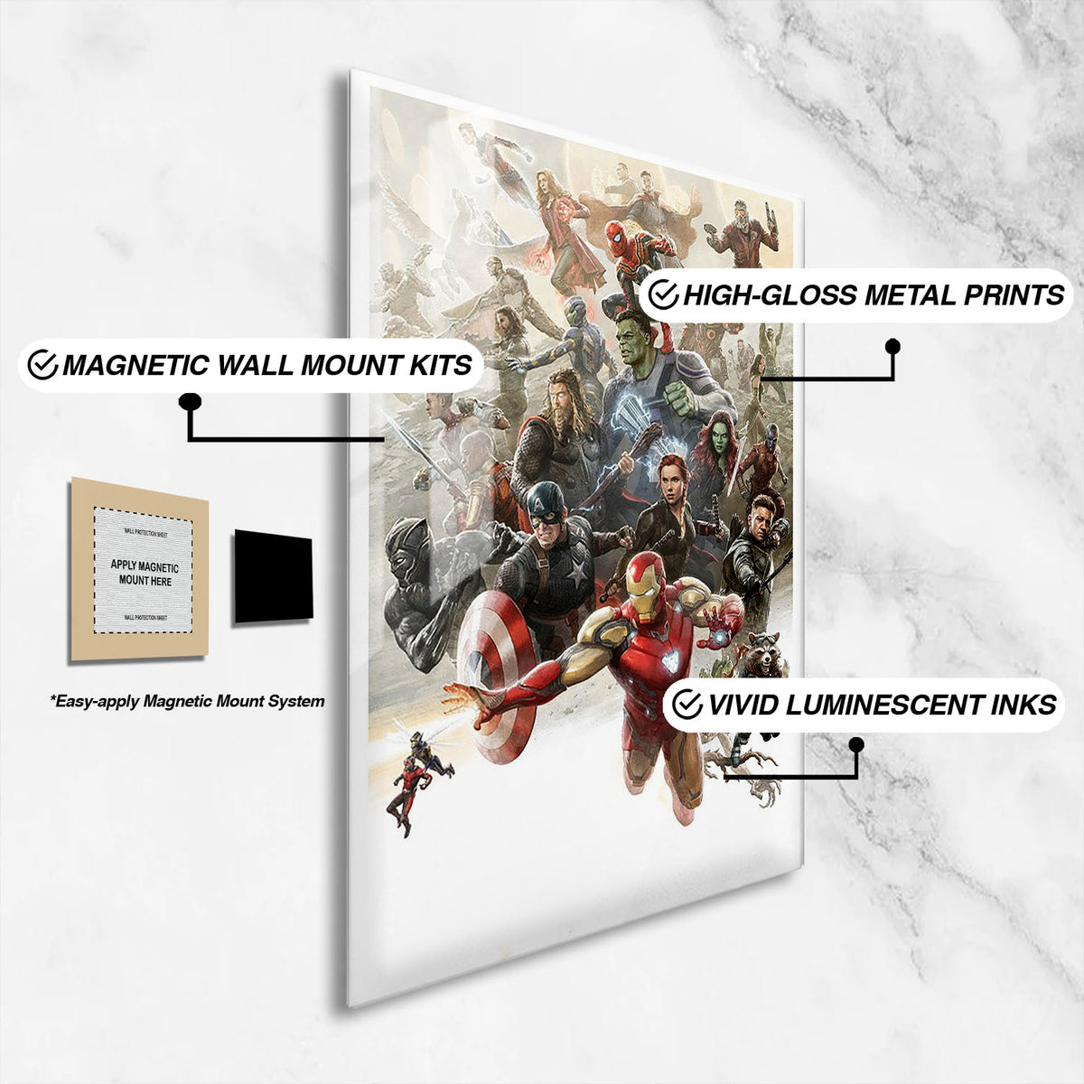 Flex Designs Metal Poster Avengers- Endgame Cinematic 16 x 24" Home Goods - Movie 2019 Movie Metal Poster