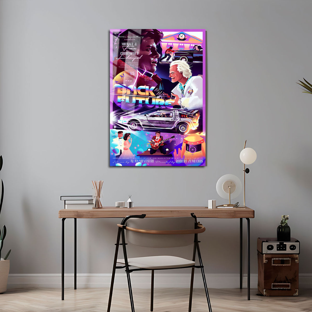 Flex Designs Metal Poster Back to the Future Cartoon 5 x 7" Home Goods - Movie 1985 Movie Metal Poster
