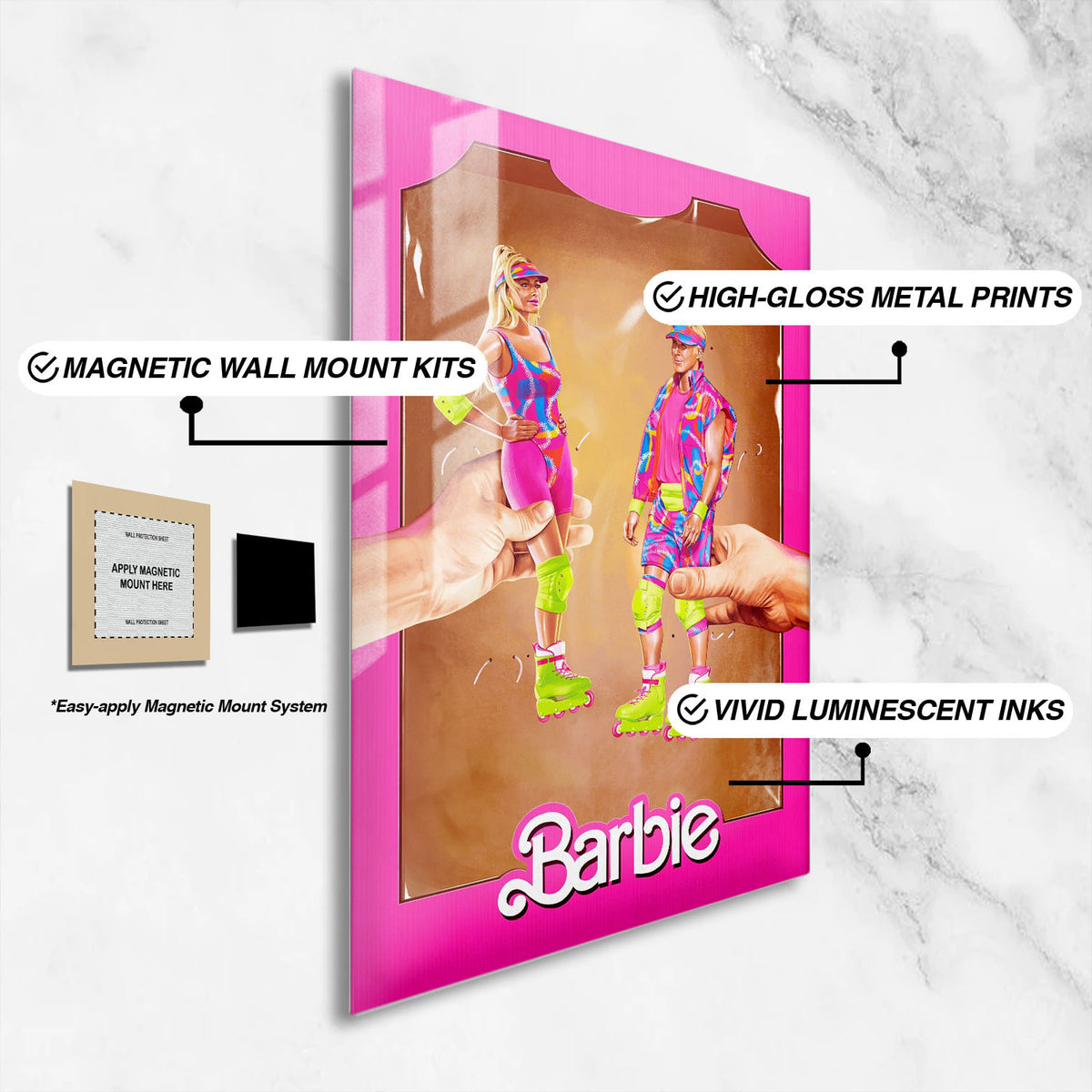 Flex Designs Metal Poster Barbie Cartoon 16 x 24" Home Goods - Movie 2023 Movie Metal Poster