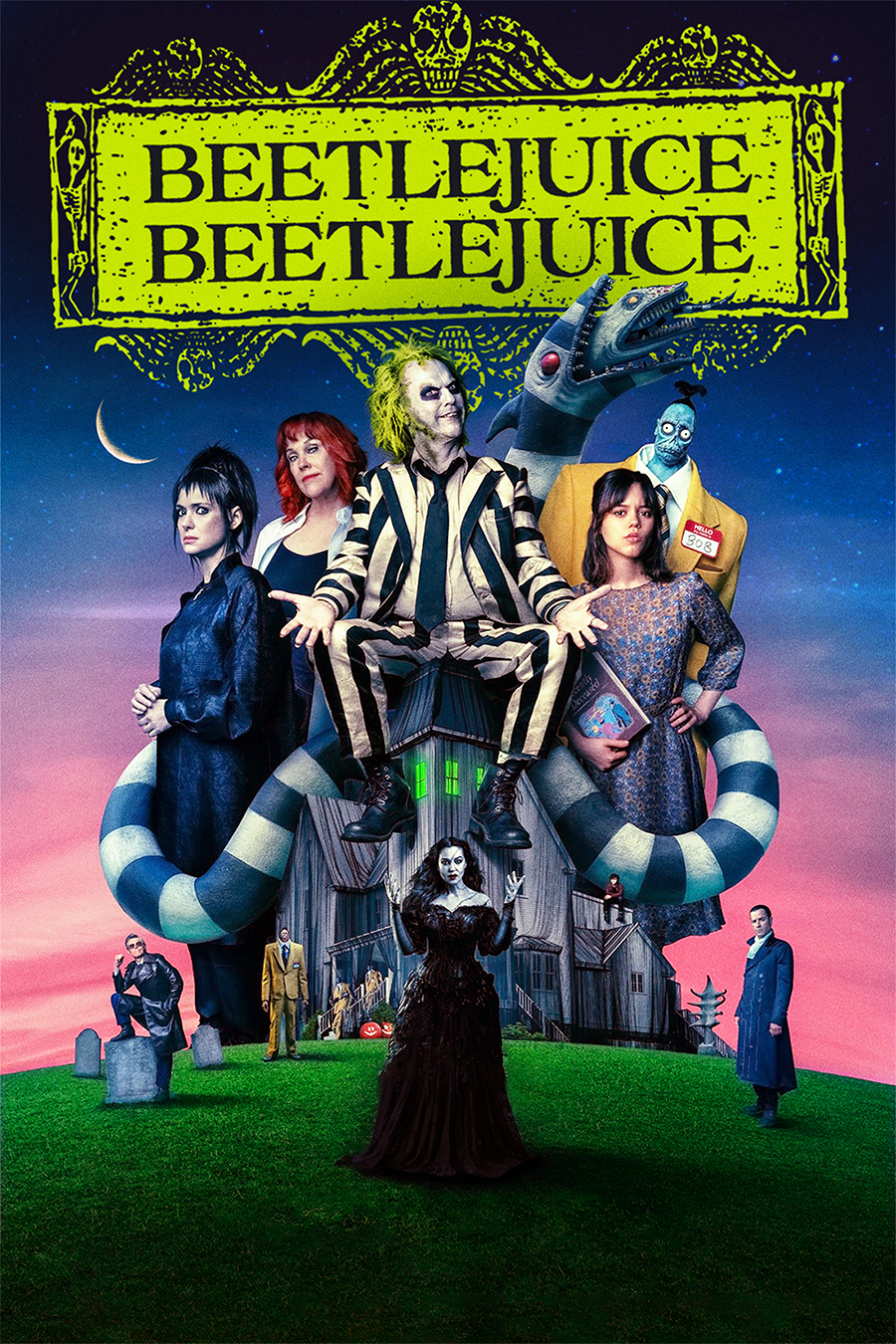 Flex Designs Metal Poster Beetlejuice Beetlejuice 11 x 17" Home Goods - Movie 2024 Movie Metal Poster