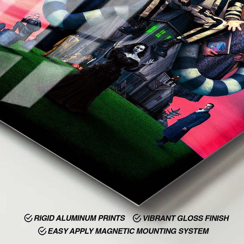 Flex Designs Metal Poster Beetlejuice Beetlejuice 11 x 17" Home Goods - Movie 2024 Movie Metal Poster