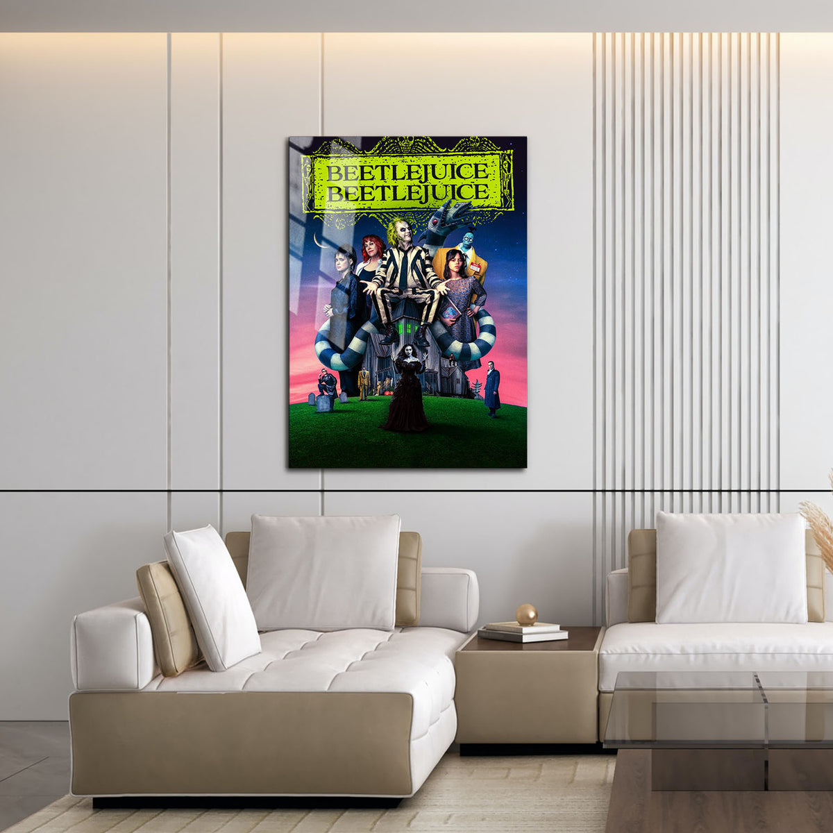 Flex Designs Metal Poster Beetlejuice Beetlejuice 16 x 24" Home Goods - Movie 2024 Movie Metal Poster