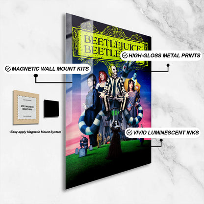Flex Designs Metal Poster Beetlejuice Beetlejuice 16 x 24" Home Goods - Movie 2024 Movie Metal Poster