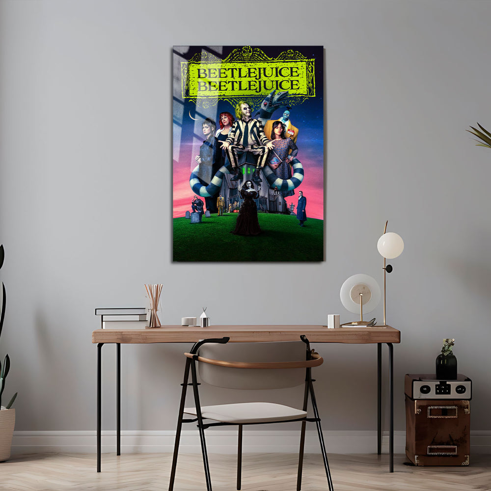 Flex Designs Metal Poster Beetlejuice Beetlejuice 5 x 7" Home Goods - Movie 2024 Movie Metal Poster