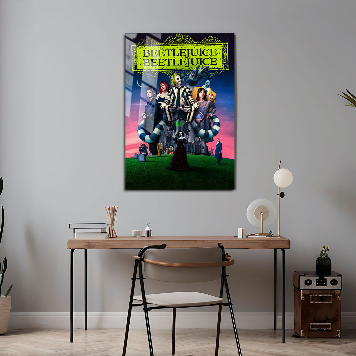 Flex Designs Metal Poster Beetlejuice Beetlejuice 5 x 7" Home Goods - Movie 2024 Movie Metal Poster
