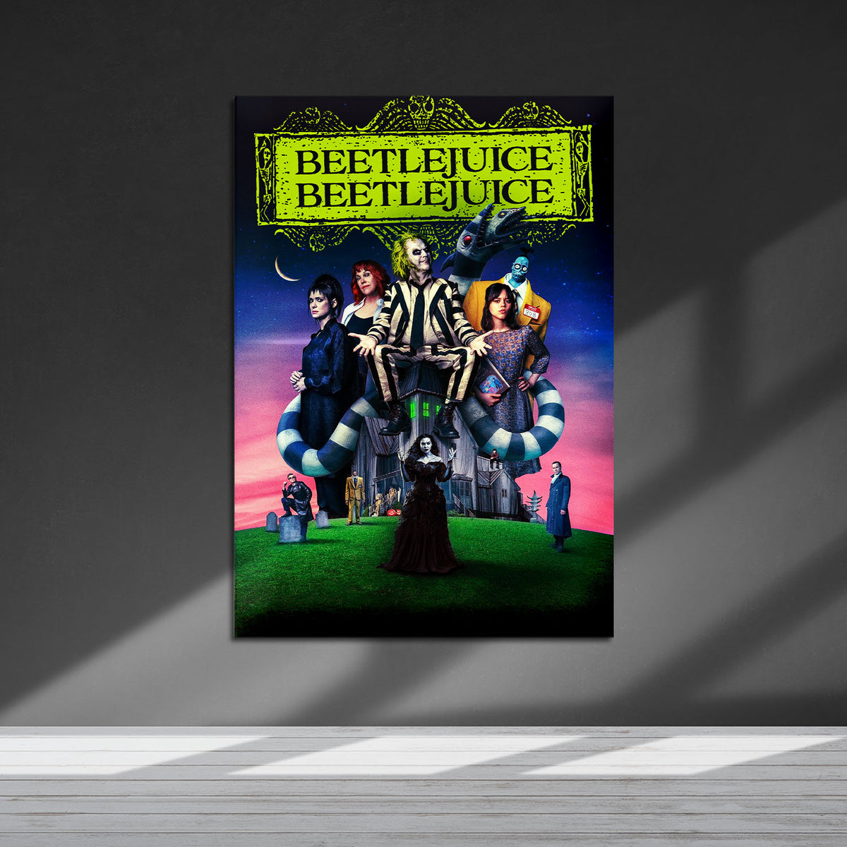 Flex Designs Metal Poster Beetlejuice Beetlejuice 5 x 7" Home Goods - Movie 2024 Movie Metal Poster