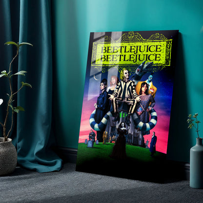 Flex Designs Metal Poster Beetlejuice Beetlejuice 24 x 36" Home Goods - Movie 2024 Movie Metal Poster