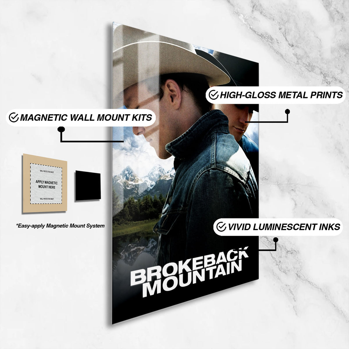 Flex Designs Metal Poster Brokeback Mountain 16 x 24" Home Goods - Movie 2005 Movie Metal Poster