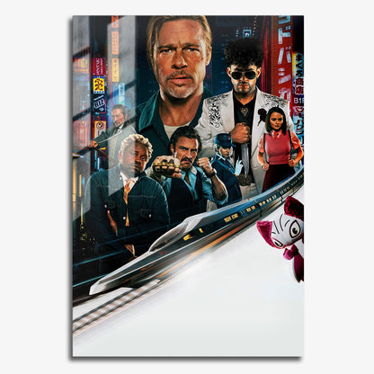 Flex Designs Metal Poster Bullet Train Sketch 11 x 17" Home Goods - Movie 2022 Movie Metal Poster