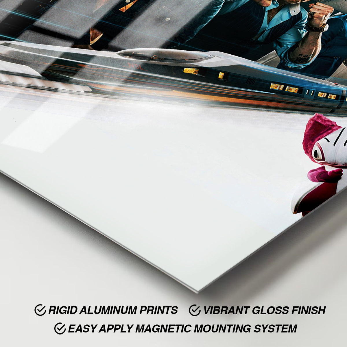Flex Designs Metal Poster Bullet Train Sketch 11 x 17" Home Goods - Movie 2022 Movie Metal Poster