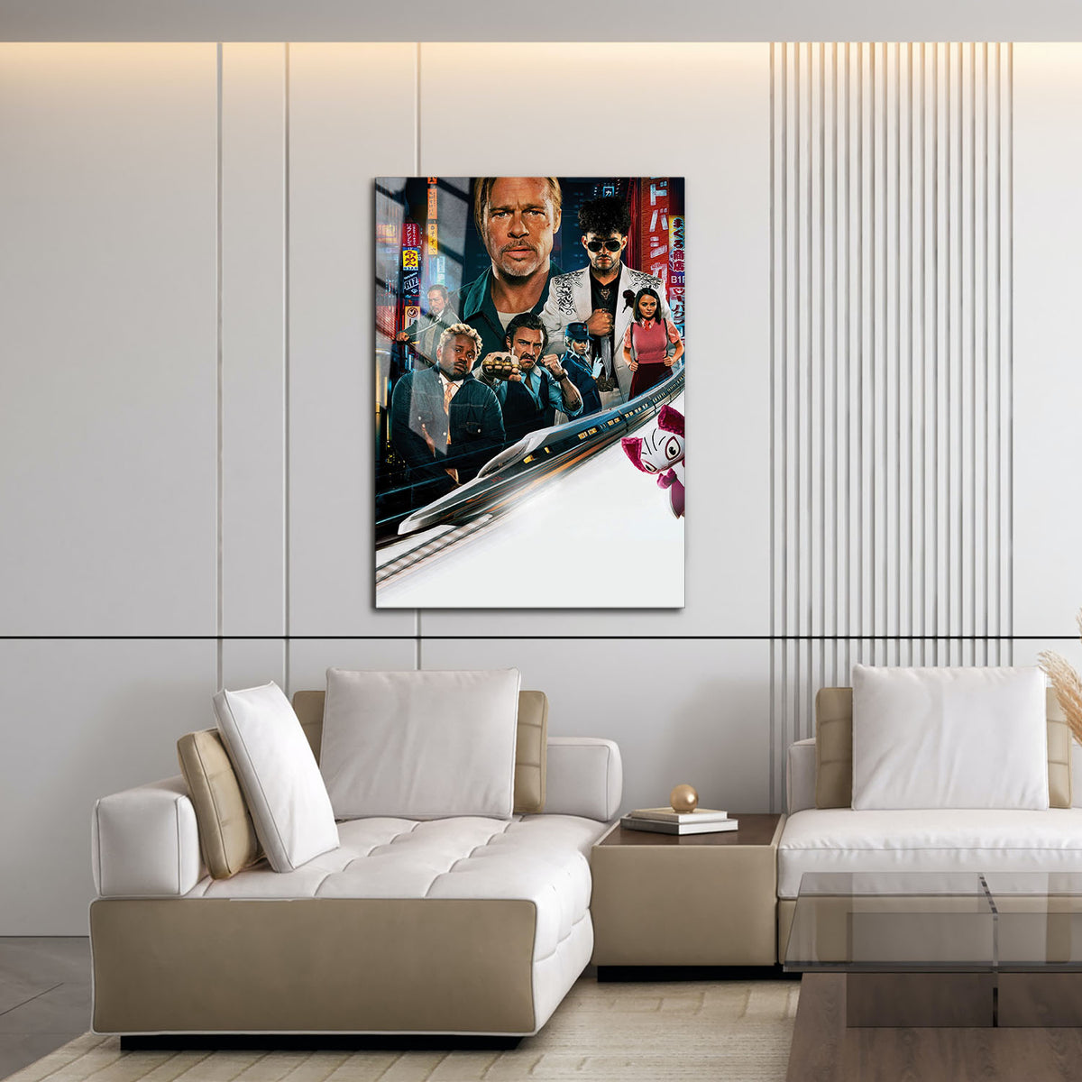 Flex Designs Metal Poster Bullet Train Sketch 16 x 24" Home Goods - Movie 2022 Movie Metal Poster