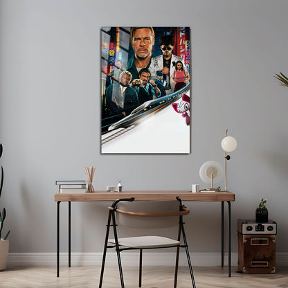 Flex Designs Metal Poster Bullet Train Sketch 5 x 7" Home Goods - Movie 2022 Movie Metal Poster