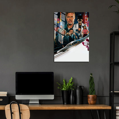 Flex Designs Metal Poster Bullet Train Sketch 24 x 36" Home Goods - Movie 2022 Movie Metal Poster