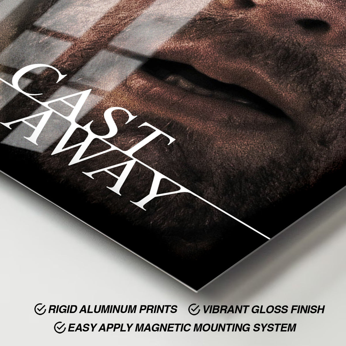 Flex Designs Metal Poster Cast Away Theatrical 11 x 17" Home Goods - Movie 2000 Movie Metal Poster