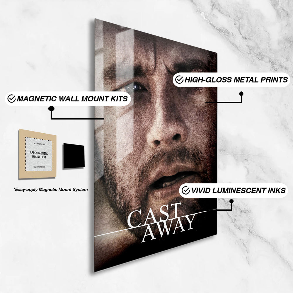 Flex Designs Metal Poster Cast Away Theatrical 16 x 24" Home Goods - Movie 2000 Movie Metal Poster