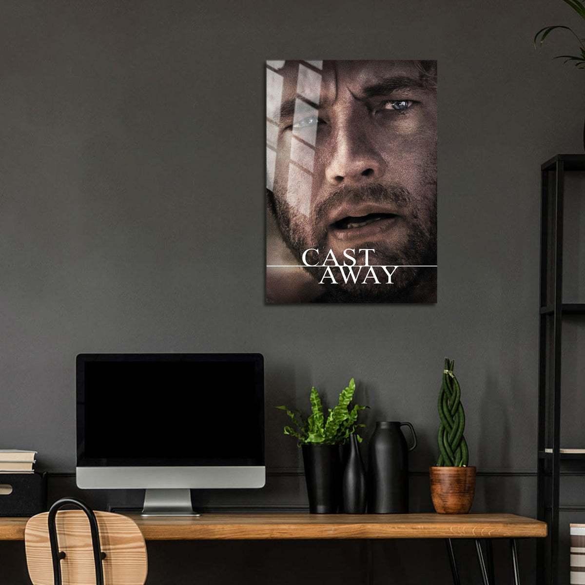 Flex Designs Metal Poster Cast Away Theatrical 24 x 36" Home Goods - Movie 2000 Movie Metal Poster