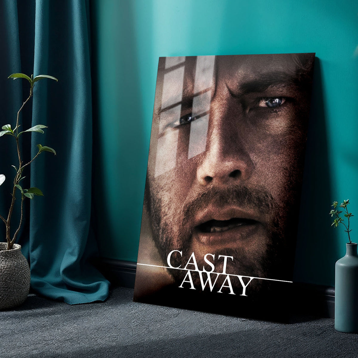 Flex Designs Metal Poster Cast Away Theatrical 24 x 36" Home Goods - Movie 2000 Movie Metal Poster