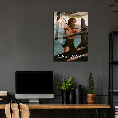 Flex Designs Metal Poster Cast Away 24 x 36" Home Goods - Movie 2000 Movie Metal Poster
