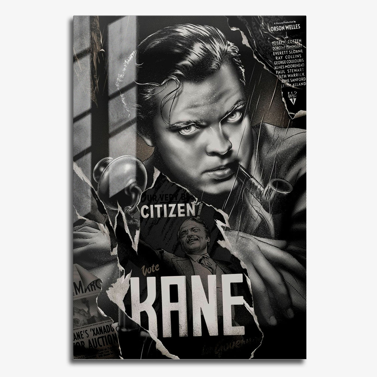 Flex Designs Metal Poster Citizen Kane Sketch 11 x 17" Home Goods - Movie 1941 Movie Metal Poster