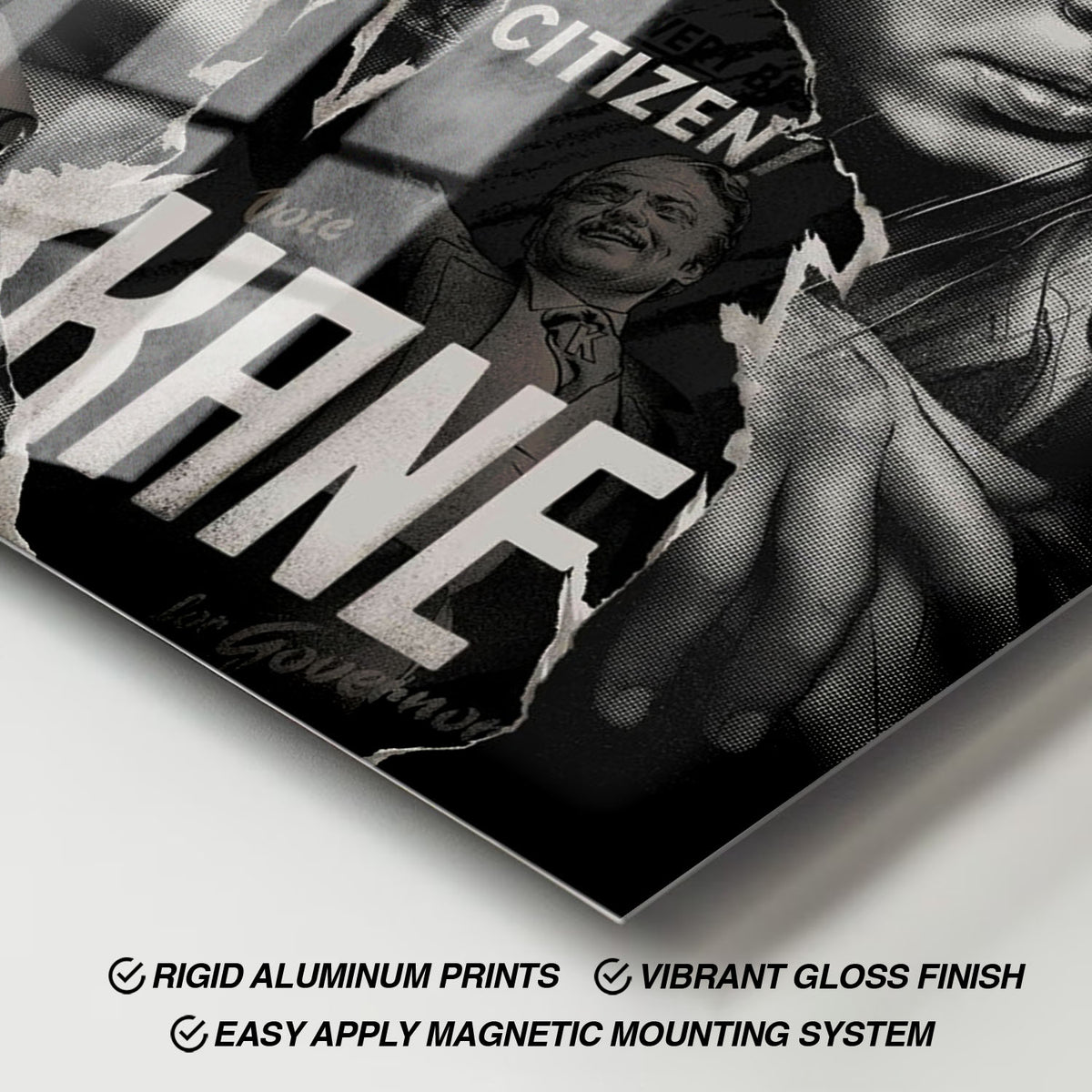 Flex Designs Metal Poster Citizen Kane Sketch 11 x 17" Home Goods - Movie 1941 Movie Metal Poster