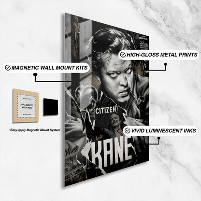 Flex Designs Metal Poster Citizen Kane Sketch 16 x 24" Home Goods - Movie 1941 Movie Metal Poster
