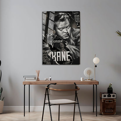 Flex Designs Metal Poster Citizen Kane Sketch 5 x 7" Home Goods - Movie 1941 Movie Metal Poster