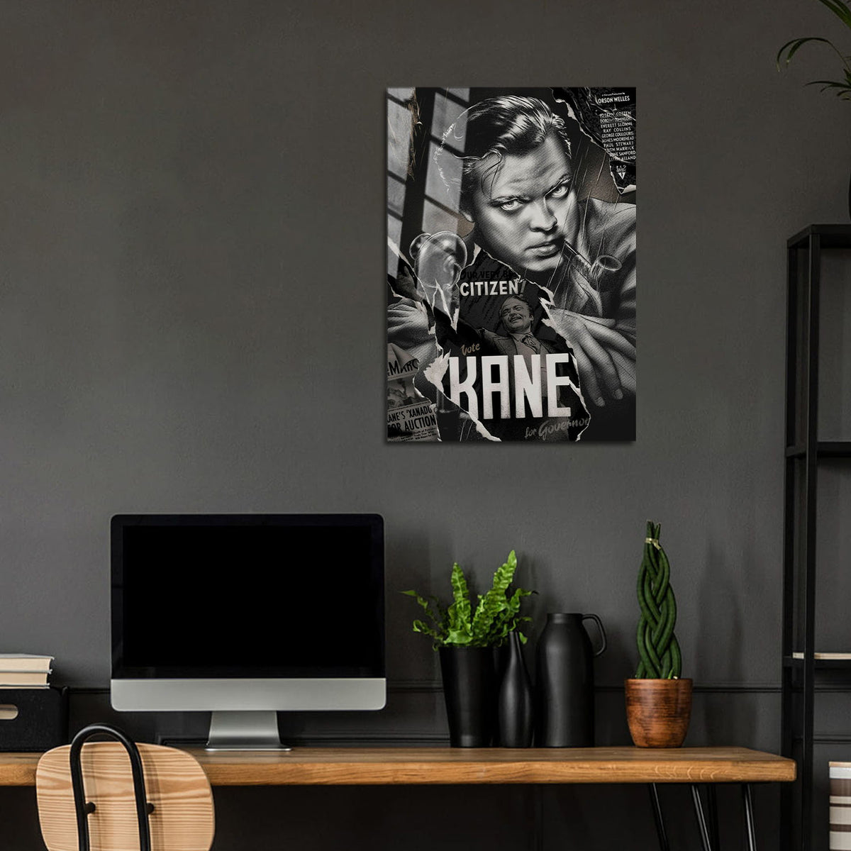 Flex Designs Metal Poster Citizen Kane Sketch 24 x 36" Home Goods - Movie 1941 Movie Metal Poster