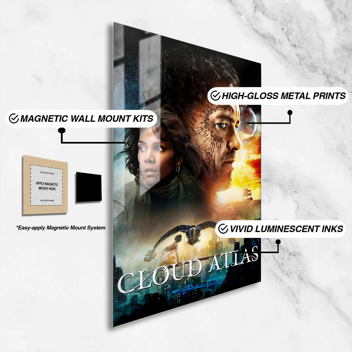 Flex Designs Metal Poster Cloud Atlas 16 x 24" Home Goods - Movie 2012 Movie Metal Poster