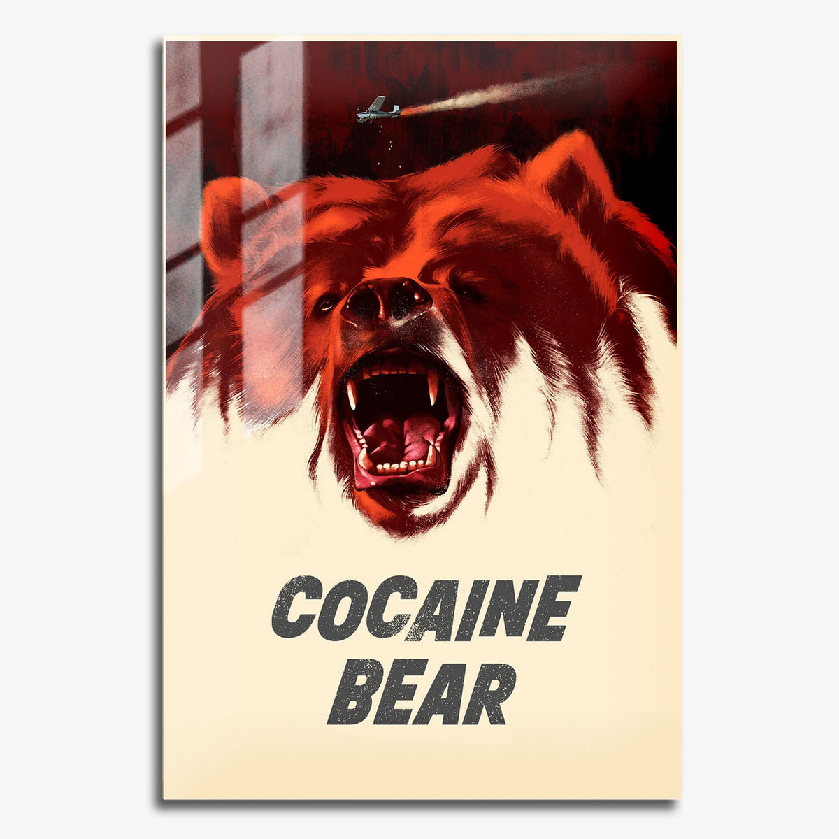 Flex Designs Metal Poster Cocaine Bear 11 x 17" Home Goods - Movie 2023 Movie Metal Poster