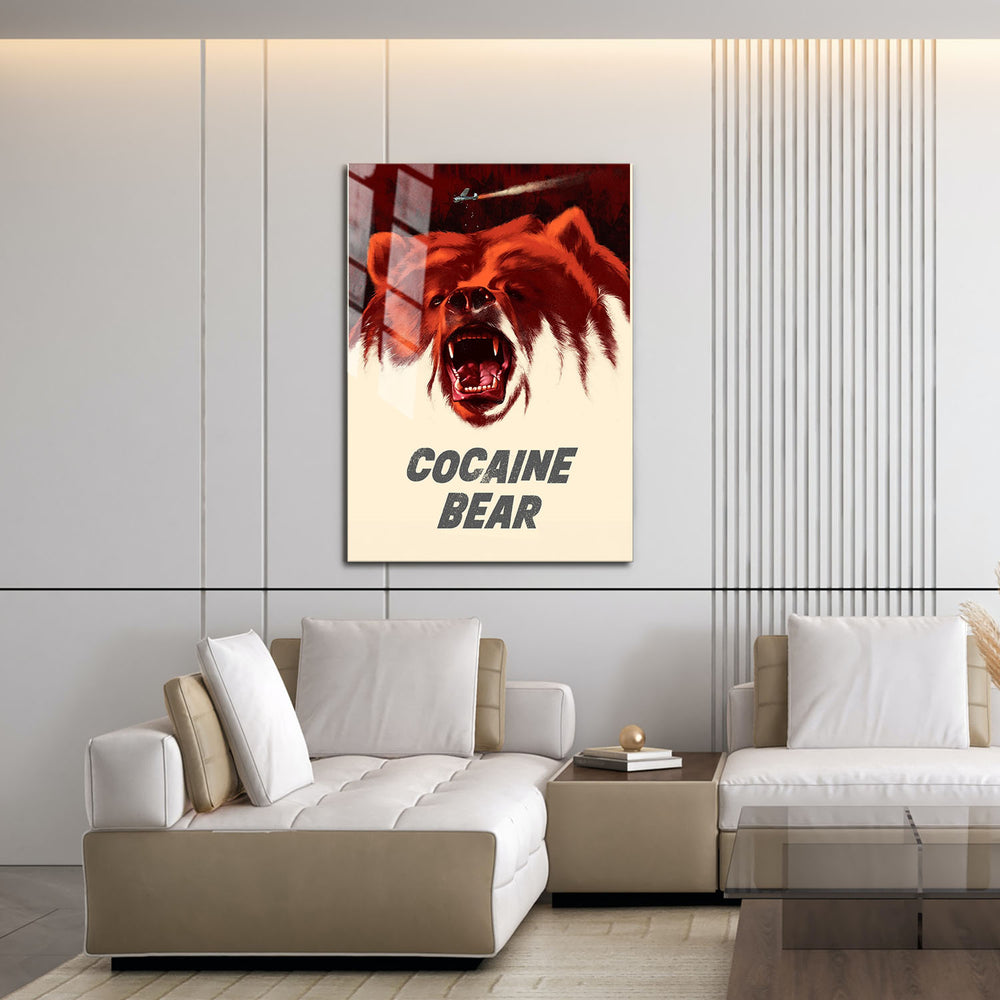 Flex Designs Metal Poster Cocaine Bear 16 x 24" Home Goods - Movie 2023 Movie Metal Poster