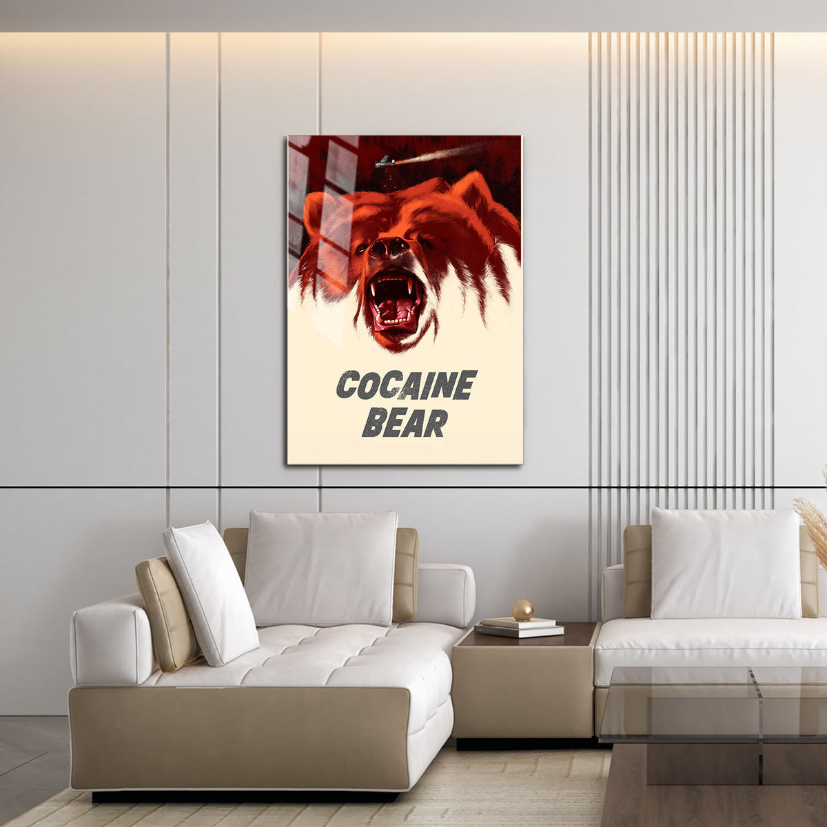 Flex Designs Metal Poster Cocaine Bear 16 x 24" Home Goods - Movie 2023 Movie Metal Poster