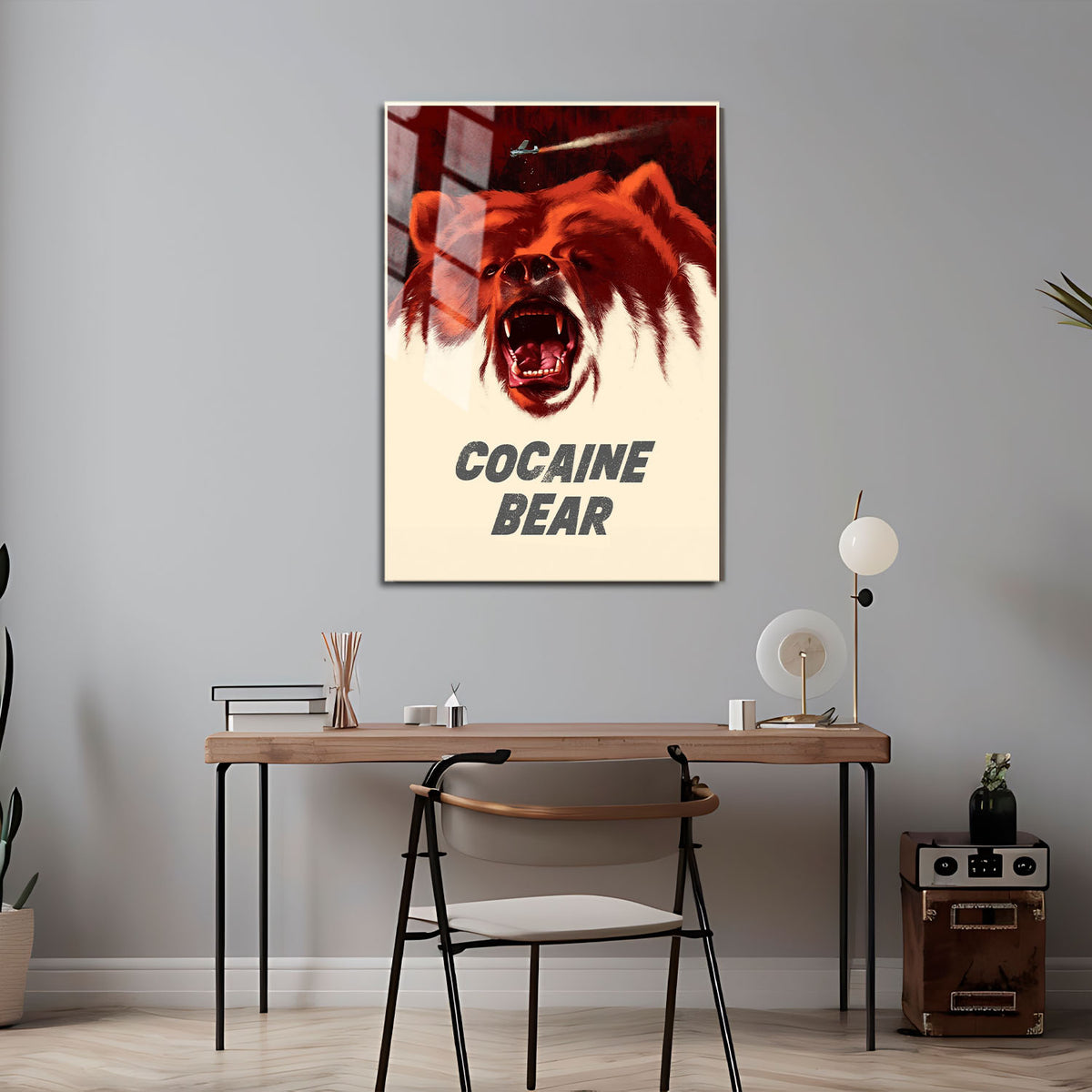Flex Designs Metal Poster Cocaine Bear 5 x 7" Home Goods - Movie 2023 Movie Metal Poster