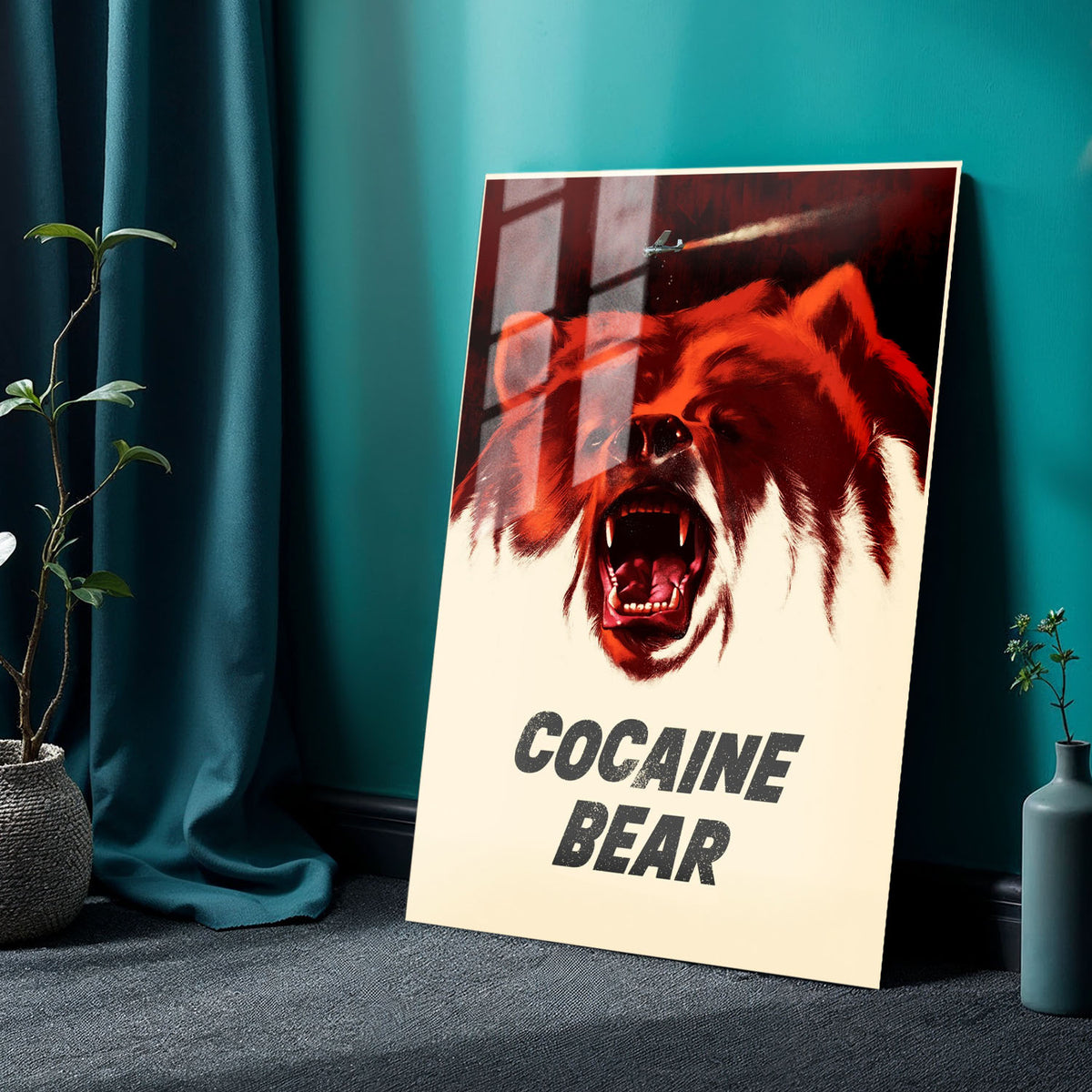 Flex Designs Metal Poster Cocaine Bear 24 x 36" Home Goods - Movie 2023 Movie Metal Poster