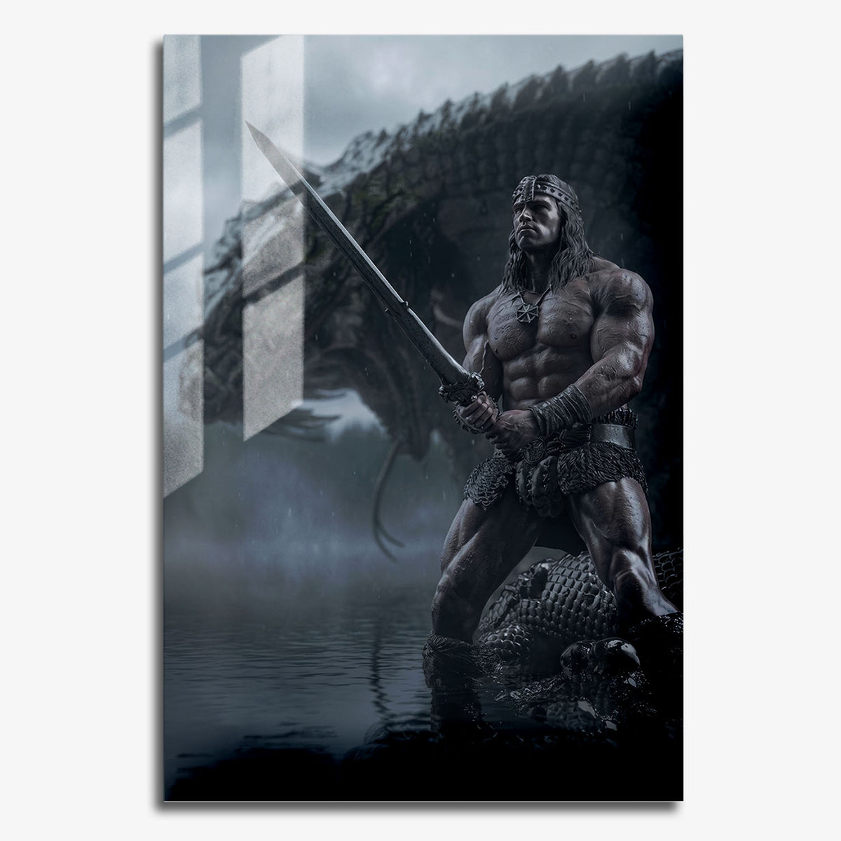 Flex Designs Metal Poster Conan the Barbarian Textless 11 x 17" Home Goods - Movie 1982 Movie Metal Poster