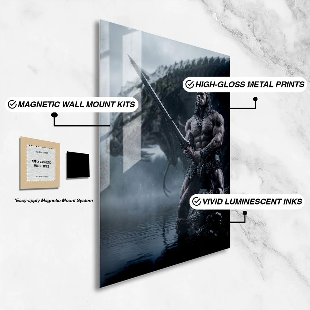Flex Designs Metal Poster Conan the Barbarian Textless 16 x 24" Home Goods - Movie 1982 Movie Metal Poster