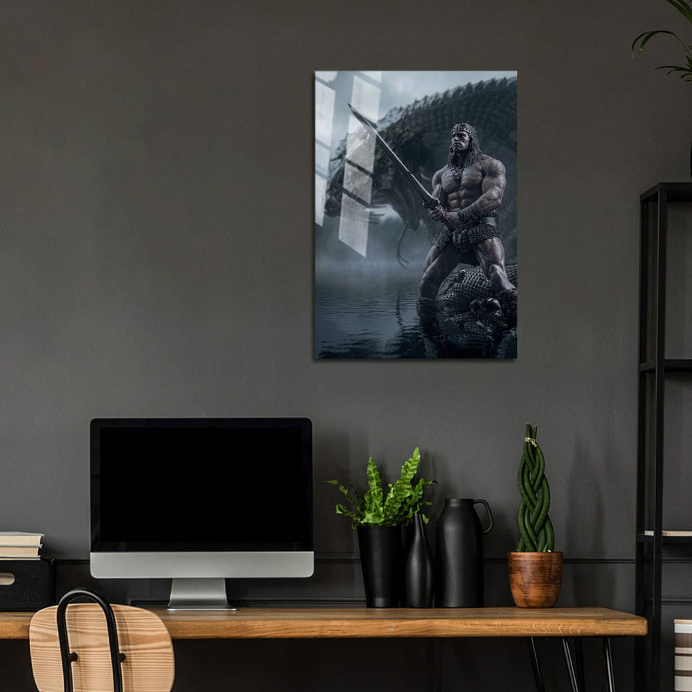 Flex Designs Metal Poster Conan the Barbarian Textless 24 x 36" Home Goods - Movie 1982 Movie Metal Poster
