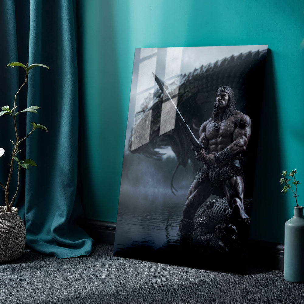Flex Designs Metal Poster Conan the Barbarian Textless 24 x 36" Home Goods - Movie 1982 Movie Metal Poster