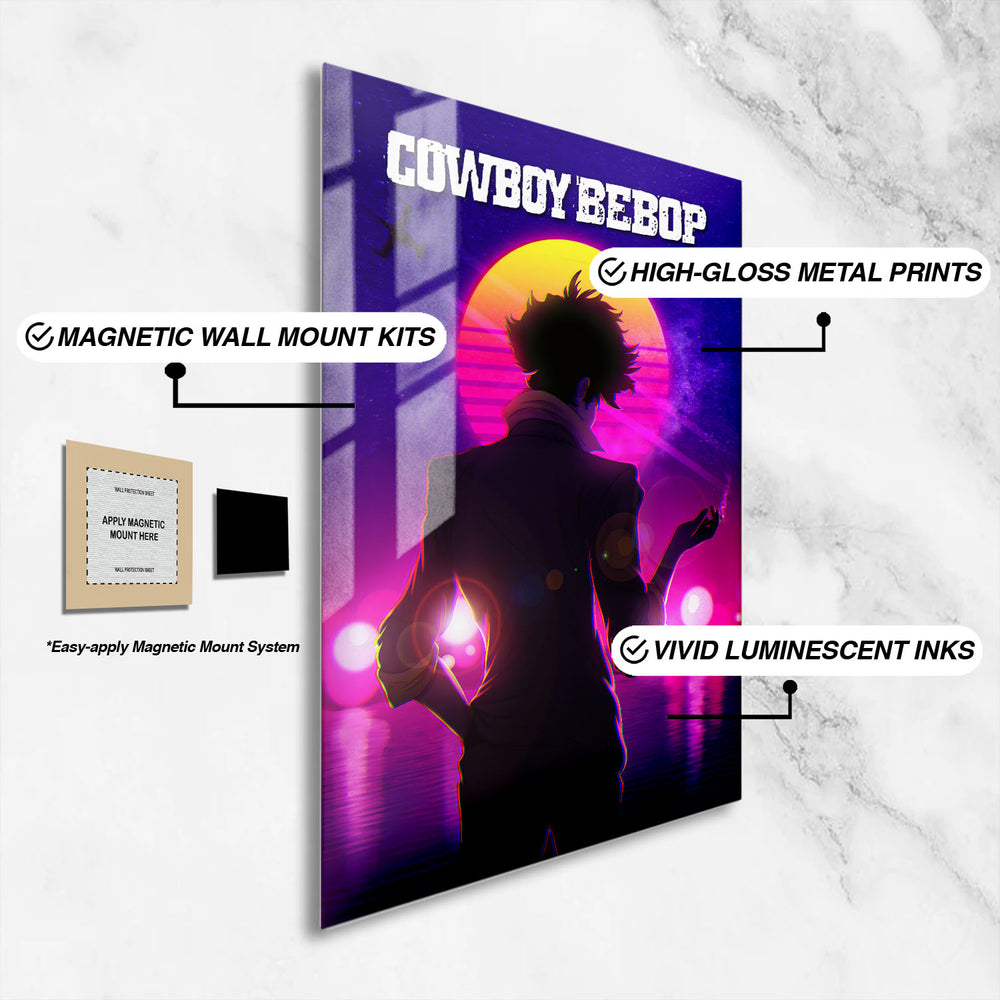 Flex Designs Metal Poster Cowboy Bebop 16 x 24" Home Goods - TV Show 1998 TV Show Metal Poster