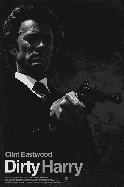 Flex Designs Metal Poster Dirty Harry 11 x 17" Home Goods - Movie 1971 Movie Metal Poster