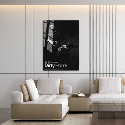 Flex Designs Metal Poster Dirty Harry 16 x 24" Home Goods - Movie 1971 Movie Metal Poster