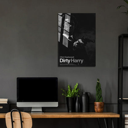 Flex Designs Metal Poster Dirty Harry 24 x 36" Home Goods - Movie 1971 Movie Metal Poster