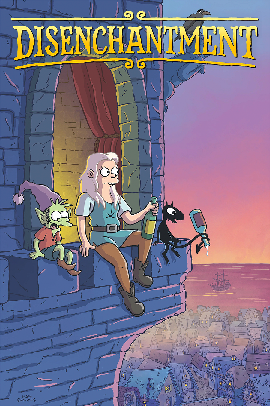 Flex Designs Metal Poster Disenchantment 11 x 17" Home Goods - TV Show 2018 TV Show Metal Poster