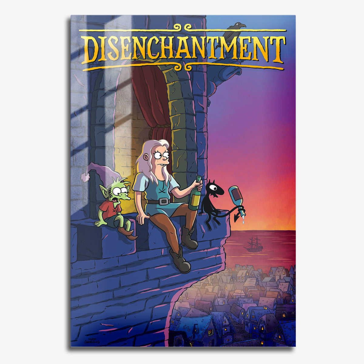 Flex Designs Metal Poster Disenchantment 11 x 17" Home Goods - TV Show 2018 TV Show Metal Poster