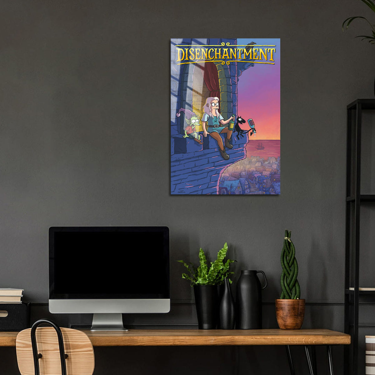 Flex Designs Metal Poster Disenchantment 24 x 36" Home Goods - TV Show 2018 TV Show Metal Poster